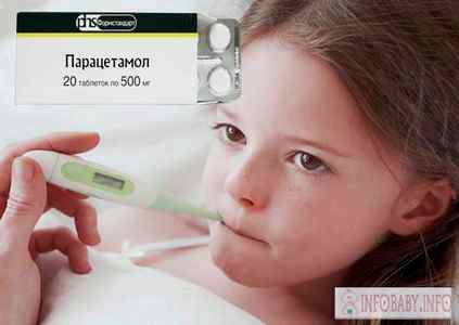 Снижение температуры у ребенка парацетамол