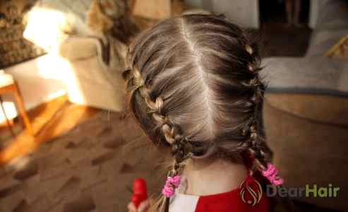 Косы детям на средние волосы